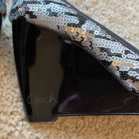 Coach sequin leopard wedge heels - Picture 3 of 4